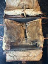 旧日本軍 戦前 コート収納ベルト 毛皮製 リュック 明治40年 大日本帝国軍 陸軍 海軍_画像5