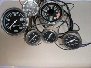追加メーター　スピード・タコ・水温計・油温計・油圧計・燃圧計　ジャンクです