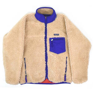 新品同様 2001 PATAGONIA Classic Retro Cardigan S MADE IN USA Natural パタゴニア クラシックレトロカーディガン フリースジャケット