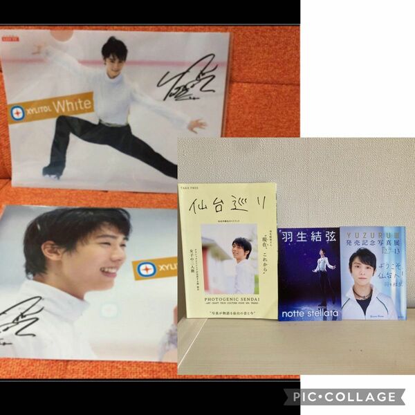 羽生結弦くんグッズ☆ ポストカード　仙台巡り　クリアファイル