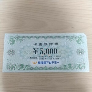 早稲田アカデミー 株主優待券 期限間近 2023年11月30日 ミニレター63円 レターパックライト370円です。