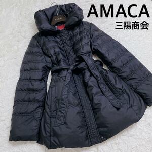  bargain AMACAa maca down coat belt attaching black three . association M