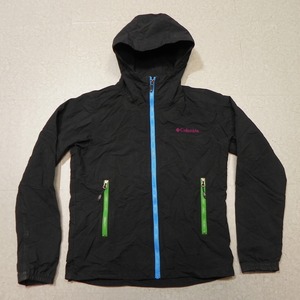 中古 Columbia ナイロンパーカー PM3188 VIZZAVONA PASS JACKET ヴィザヴォナパス ジャケット コロンビア 黒 ブラック S 古着 ★b