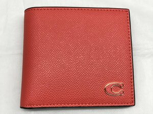 COACH コーチ ２つ折財布 CJ883 オレンジ メンズ