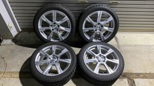 スタッドレスタイヤ YOKOHAMA ice GUARD iG50 ヨコハマ アイスガード 225/45R18 2014年製　ホイール ダンロップ WB 7j +38 114.3 4本セット