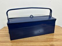 K-0626【TOOL BOX 410　工具箱　道具箱　ツールボックス　青色】_画像1