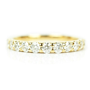 K18 Gold half Eternity ring 7 number diamond 0.5ct ring 18 gold 21097