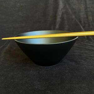 【新品】 漆器　鉢　ボウル　丼鉢　おしゃれ　三角　箸セット　