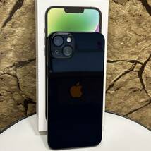 【初期化済】【Apple iPhone14Plus】【極美品】128GB ミッドナイト【MQ4A3J/A】SIMロックなし 動作確認済 電池最大容量100％　SKUT0921-1_画像2