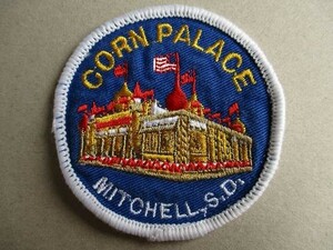 【中古】CORN PALACE トウモロコシ宮殿ミッチェル刺繍 ワッペン/旅行 Voyager 観光 お土産 パッチ アップリケ スーベニア アメカジ古着