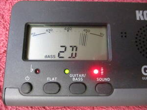  super beautiful *KORG Korg GA-2 guitar base tuner card type *P