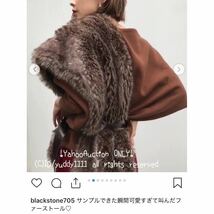 新品タグ付　 Ameri VINTAGE アメリヴィンテージ　ECO FUR SHAWL　エコファーショール　即完売　　黒石奈央子　即決_画像5