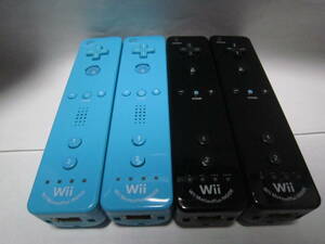 Wii リモコン モーションプラス 4個 水色 黒色 動作確認済 同梱歓迎