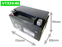 新品 充電済バッテリー VTX7A-BS 互換 YTX7A-BS FTX7A-BS / CB400SF VTEC1 NC39 VFR400R NC30 RVF400 NC35 XLR200R XLR125R_画像2