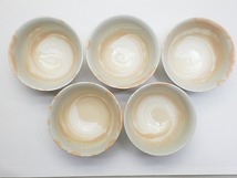 ★洛東清水焼 平安 清泉 造 御本手 お茶呑茶碗 5客揃 未使用 展示品 共箱★ F687 Kiyomizu yaki JAPAN teacup_画像3