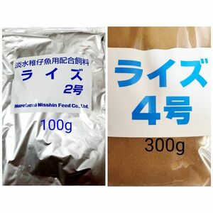 メダカの餌 ライズ2号 100g ライズ4号 300g 日清丸紅 熱帯魚 グッピー カラシン