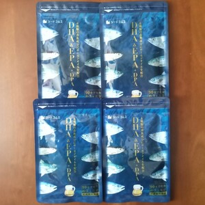 オメガ3 DHA&EPA＋DPA 約12か月分 90粒×4袋 天然アスタキサンチン サプリメント サーモンオイル 青魚 魚油 新品未開封 アンチエイジング