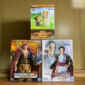 ワンピース ニコ・ロビン DXF THE GRANDLINE SERIES EXTRA ユースタス・キッド ログストーリーズ ウソップ&カヤ フィギュア 3個 セット