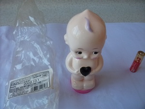 希少 レア 当時物　ハッピーキューピーハート　人形 約１３cm 　容器　2002　コレクション 昭和レトロ おもちゃ 現状品