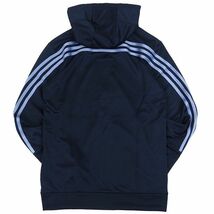 P521 新品 adidas アディダス 上下セット ジャージ フルジップ パーカー パンツ セットアップ ３ストライプス L ネイビー_画像4