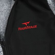 P509 新品 BRIDGESTONE ブリヂストン ゴルフ ツアーステージ 杢フリース フルジップ ブルゾン 異素材MIX ジャケット L シルバーグレー_画像7