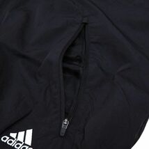 P600 新品 adidas アディダス 裏起毛トリコット フルジップ ウーブン ジャケット ウインドブレーカー ゴルフ ジップポケット付 M ブラック_画像8