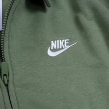 P663 新品 NIKE ナイキ 裏起毛 フルジップ スウェット ジャケット ブルゾン 秋冬 M オイルグリーン_画像5