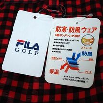 P673 新品 FILA GOLF フィラ ゴルフ 秋冬 3層ボンディング ストレッチ パンツ 裏起毛 Dカン チェック LL レッドチェック_画像10