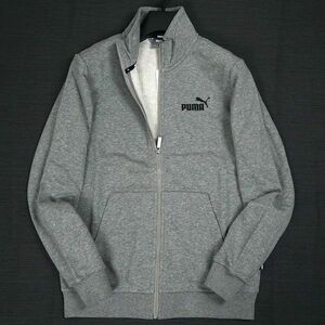 P709 新品 PUMA プーマ フルジップ スウェット ジャケット スタンドカラー ゴルフ XL グレー