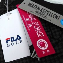 P661 新品 FILA GOLF フィラ ゴルフ 裏起毛 中綿 パンツ 裾ドローコード付き 撥水加工 蓄熱 保温 サイズLL ブラック_画像10