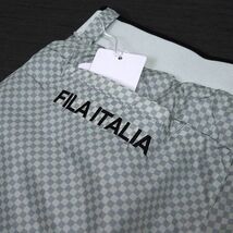 P661 新品 FILA GOLF フィラ ゴルフ 裏起毛 中綿 パンツ 裾ドローコード付き 撥水加工 蓄熱 保温 サイズM グレー_画像7