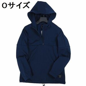 P689 新品 adidas アディダス ハーフジップ プルオーバー ジャケット 裾ドローコード付き ゴルフ O ネイビー