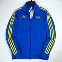 P741 新品 adidas アディダス FIFAワールドカップ 2022 ブラジル代表 トラック ジャケット ジャージ ３ストライプス L_画像1