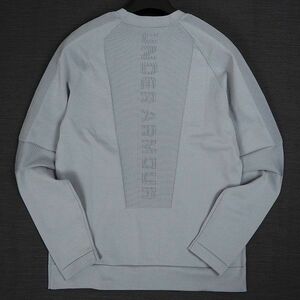 P747 新品 UNDER ARMOUR アンダーアーマー ゴルフ インテリニット 4WAYストレッチ セーター 保温性 L グレーウルフ