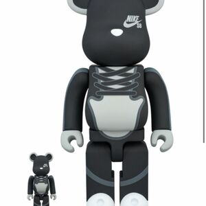 未開封 BE@RBRICK ベアブリック NIKE SB BLACK 100%