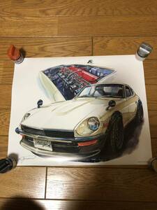 新品イラスト 日産　フェアレディZ ダットサン　旧車