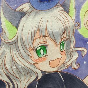 Art hand Auction B5 B6 同人手绘插画东方 Project Koishi Komeiji Green Bat Girl No.259 293 附赠品, 漫画, 动漫周边, 手绘插图