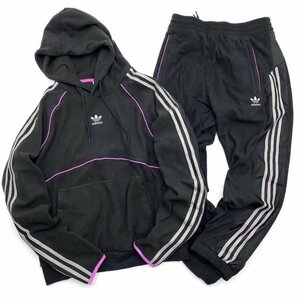 adidas originals アディダスオリジナルス ポーラー フリース フーディー & パンツ セット 上下 HI3015 HI3016 黒紫 L