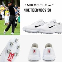 NIKE ナイキ Air Zoom Tiger Woods '20 エアズーム タイガーウッズ ゴルフ シューズ 箱有 CI4509-100 白 26.5_画像1