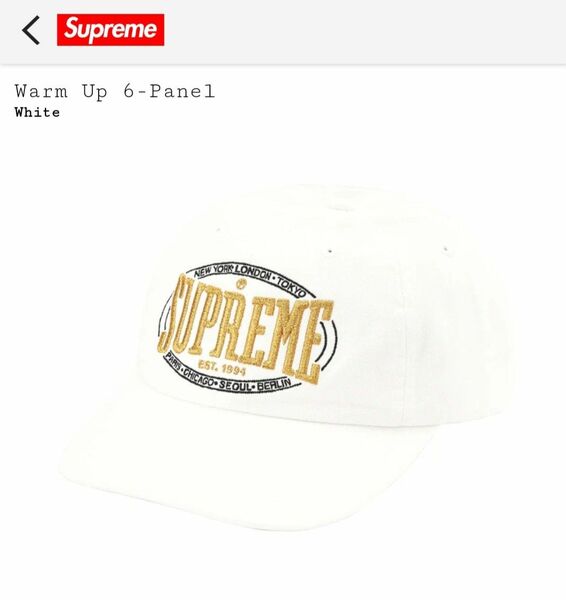 新品！~Supreme~ キャップ WHITE 白 CAP