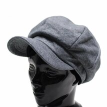 RUBEN ルーベン【新品 訳あり 特価】大きいサイズ やわらかスウェット素材 ビッグキャス ハンチング キャスケット 帽子 チャコール XL 61cm_画像2