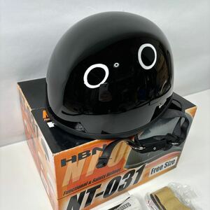 【新品 未使用】ヘルメット 半ヘル NT-031 HBN ブラック 黒 フリーサイズ (568)