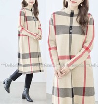 ★Belles*★送料185円★新品M～L*寒さに負けない*しっとりもっちりニット*タータンチェック*チュニックワンピース*237BE*オフィスにもTRUBE_画像3