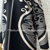 ★Belles*★送料185円★新品M～L*着膨れせずに暖か*しっとりもっちりニット*モックネックアート柄*チュニックワンピース*249*TRUBE_画像9