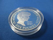 1999年 イギリス ダイアナ元妃 追悼記念コイン 銀貨プルーフ 硬貨 テレカ付き 【596】_画像3