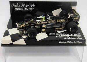 1/43 純正 JPS 仕様 ロータス 98T #12 ブルーノ セナ ブラジル GP インテルラゴス 2004 アイルトン セナ 車 絶版品 送料込