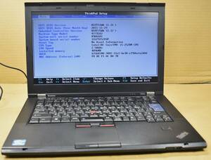 起動確認のみ(ジャンク扱い) レノボ ThinkPad T420s CPU:Core i5-2520M RAM:4G HDD:無し (管:KP056