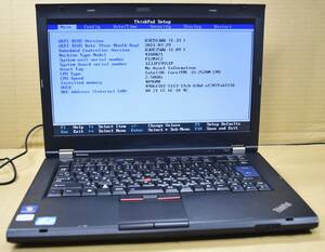 起動確認のみ(ジャンク扱い) レノボ ThinkPad T420 CPU:Core i5-2520M RAM:4G HDD:無し (管:KP060