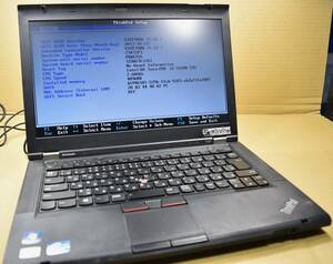 起動確認のみ(ジャンク扱い) レノボ ThinkPad T430 CPU:Core i5-3320M RAM:4G HDD:320G (管:KP007