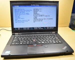起動確認のみ(ジャンク扱い) レノボ ThinkPad T430 CPU:Core i7-3520M RAM:4G HDD:無し (管:KP027